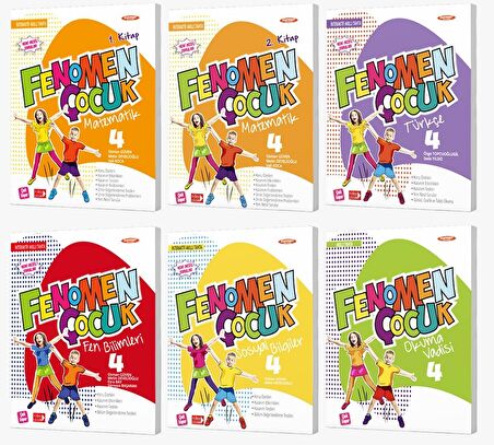 Fenomen Çocuk 4. Sınıf Türkçe Matematik Fen Sosyal Okuma Vadisi Seti 6 Kitap 2023