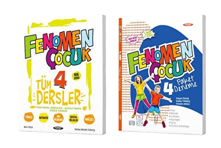 Fenomen Çocuk 4. Sınıf Tüm Dersler Soru Bankası + Deneme Seti 2 Kitap 2023