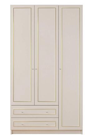 Rabi Mobilya Gold Country 3 Kapaklı 2 Çekmeceli Mega Gardırop 