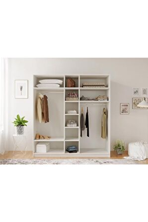 Rabi Mobilya Gold Country 5 Kapaklı Mega Gardırop 