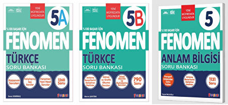 Fenomen Okul 2025 5. Sınıf Türkçe A + B + Anlam Bilgisi Seti 3 Kitap Güncel Müfredat