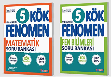 Fenomen Okul 2025 5. Sınıf Matematik + Fen Bilimleri Kök Soru Seti 2 Kitap Güncel Müfredat