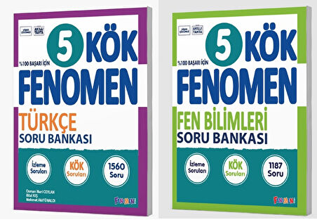 Fenomen Okul 2025 5. Sınıf Türkçe + Fen Bilimleri Kök Soru Seti 2 Kitap Güncel Müfredat
