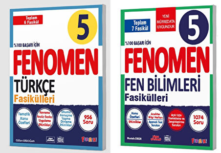 Fenomen Okul 2025 5. Sınıf Türkçe + Fen Bilimleri Fasikül Seti 2 Kitap Güncel Müfredat