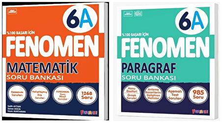Fenomen Okul 2025 6. Sınıf Matematik + Paragraf A Serisi Soru Seti 2 Kitap