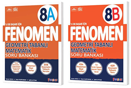 Fenomen Okul 2025 8. Sınıf Geometri A + B Soru Bankası Seti 2 Kitap