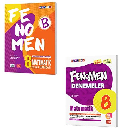 Fenomen Okul 8. Sınıf Matematik Soru Bankası + Deneme Seti 2023