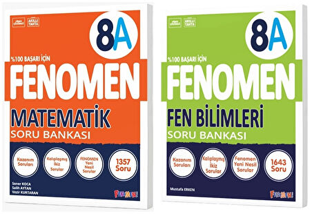 Fenomen Okul 2025 8. Sınıf Matematik + Fen Bilimleri A Serisi Soru Bankası Seti 2 Kitap