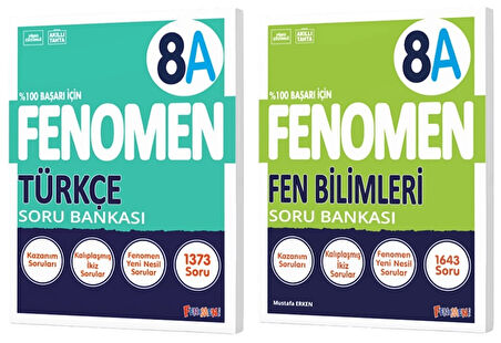 Fenomen Okul 2025 8. Sınıf Türkçe + Fen Bilimleri A Serisi Soru Bankası Seti 2 Kitap