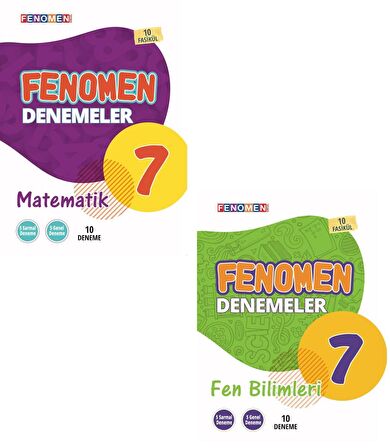 Fenomen Okul 7. Sınıf Matematik Fen Bilimleri 10 Deneme Seti 2023