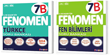 Fenomen Okul 2025 7. Sınıf Türkçe + Fen Bilimleri B Serisi Soru Seti 2 Kitap