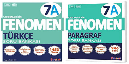 Fenomen Okul 2025 7. Sınıf Türkçe + Paragraf A Serisi Soru Seti 2 Kitap