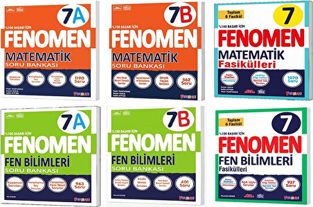 Fenomen Okul 2026 7. Sınıf Matematik + Fen Bilimleri A + B + Fasikül Seti 6 Kitap