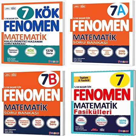 Fenomen Okul 2026 7. Sınıf Matematik Kök + A + B + Fasikül Seti 4 Kitap