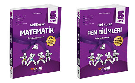 Gizli 2025 5. Sınıf Matematik + Fen Bilimleri Gizli Kuşak Serisi Seti 2 Kitap
