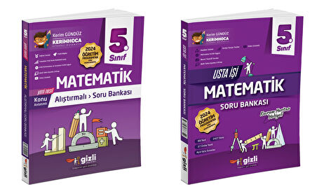 Gizli 2025 5. Sınıf Matematik Alıştırmalı + Usta İşi Soru Bankası Seti 2 Kitap Güncel Müfredat