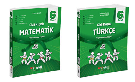 Gizli 2025 6. Sınıf Matematik + Türkçe Gizli Kuşak Serisi Seti 2 Kitap