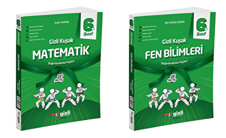 Gizli 2025 6. Sınıf Matematik + Fen Bilimleri Gizli Kuşak Serisi Seti 2 Kitap