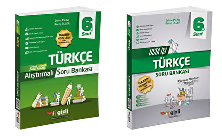 Gizli 2026 6. Sınıf Türkçe Alıştırmalı + Usta İşi Soru Bankası Seti 2 Kitap Güncel Müfredat