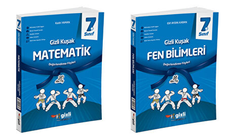 Gizli 2025 7. Sınıf Matematik + Fen Bilimleri Gizli Kuşak Serisi Seti 2 Kitap