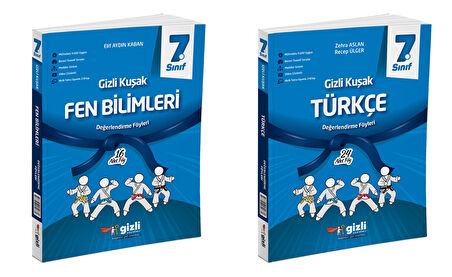 Gizli 2025 7. Sınıf Fen Bilimleri + Türkçe Gizli Kuşak Serisi Seti 2 Kitap