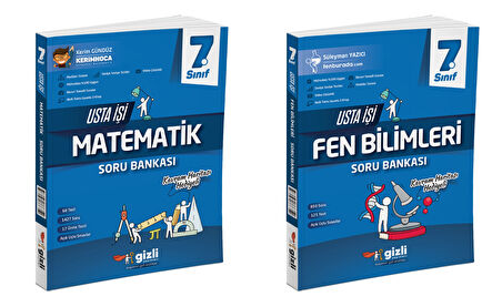 Gizli 2025 7. Sınıf Matematik + Fen Bilimleri Usta İşi Soru + Kavram Haritası Seti 2 Kitap