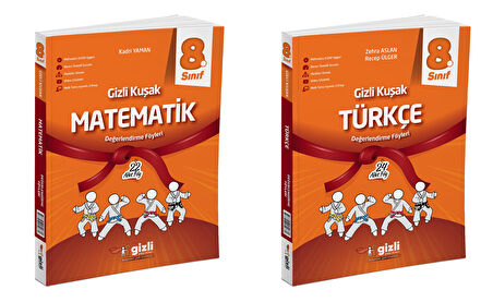 Gizli 2025 8. Sınıf Lgs Matematik + Türkçe Gizli Kuşak Serisi Seti 2 Kitap