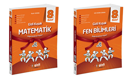 Gizli 2025 8. Sınıf Lgs Matematik + Fen Bilimleri Gizli Kuşak Serisi Seti 2 Kitap