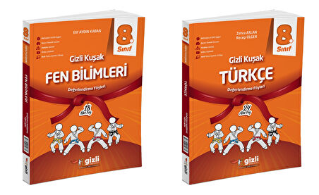 Gizli 2025 8. Sınıf Lgs Fen Bilimleri + Türkçe Gizli Kuşak Serisi Seti 2 Kitap