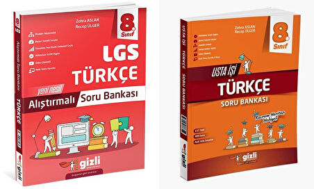 Gizli 2025 8. Sınıf Lgs Türkçe Alıştırmalı + Usta İşi Soru Bankası Seti 2 Kitap Güncel Müfredat