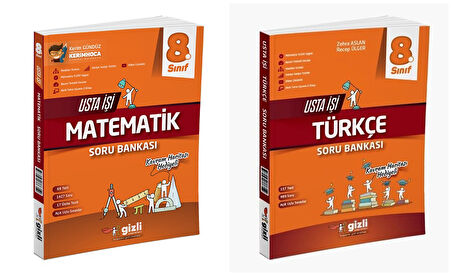 Gizli 2025 8. Sınıf Lgs Matematik + Türkçe Usta İşi Soru + Kavram Haritası Seti 2 Kitap