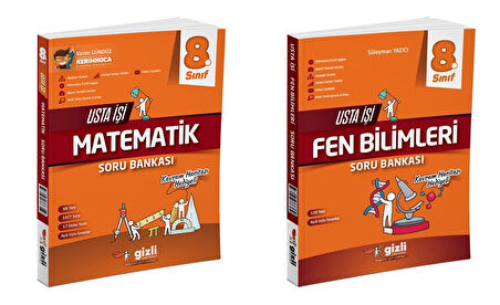 Gizli 2025 8. Sınıf Lgs Matematik + Fen Bilimleri Usta İşi Soru + Kavram Haritası Seti 2 Kitap