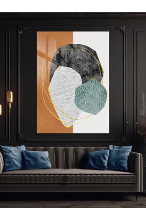 Sakin Evren – Modern Ev Dekoru Soyut Cam Tablo - Modern Tarz Ev Dekorasyonu | Modern Soyut Dekoratif Duvar Tablosu, Salon, ofis ve çalışma alanı dekoru,