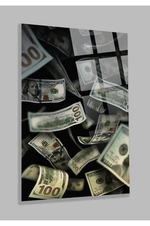Dolar Cam Tablo | Modern Duvar Dekoru | Solmayan Canlı Renkler | Mutfak ve Yemek Alanı | Yeni Ev Hediyesi | 4mm Kırılmaz Cam | Salon ve Oturma Odası