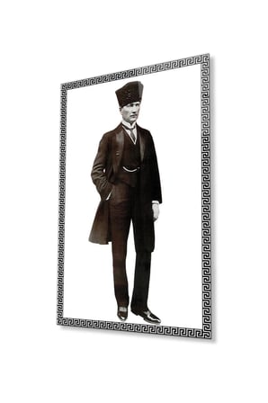 Atatürk Cam Tablo 4mm Dayanıklı Temperli Cam, Atatürk Glass Wall Art