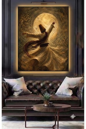 4MM TAMPERLİ UV BASKI CAM TABLO EV OFİS DUVAR DEKOR HEDİYELİK TABLO Mevlana Rumi Semazen Dini İslam Ney Dua Şems Tebriz Canlı Lüx sağlam