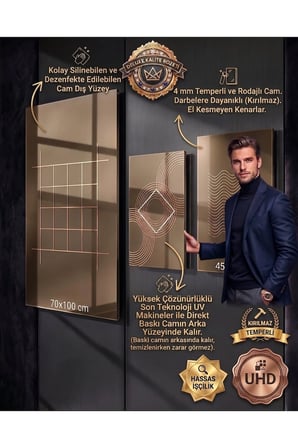 4mm Tamperli Uv Baskı Cam Tablo Ev Ofis Duvar Dekor Hediyelik Tablo ayetel kürsi islami tablo MANEVİ Dini mevlana Kitap ilim premium Marka dua luxury uhd deluxe baskı gerçek cam