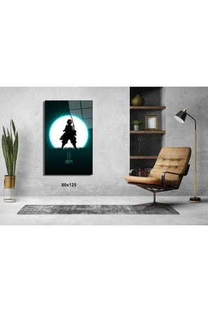 İblis Keser Anime Cam Tablo #PCT0450 | Modern Dekorasyon Temalı Dekoratif Duvar Tablosu, Salon, ev ve ofis dekoru,