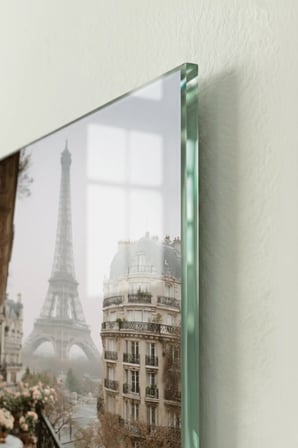 Kırılmaz Cam Tablo 5mm (Kalın) - Ev İşyeri Duvar Dekorasyonu – EYFEL Tasarımlar (DİKEY) - Paris Fransa Şehir Romantik Yatak Odası Salon Antre Temperli UV Baskılı