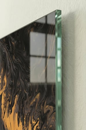 Kırılmaz Cam Tablo 5mm (Kalın) - Ev İşyeri Duvar Dekorasyonu - Soyut MODERN Tasarımlar (YATAY) - Sanatsal Geniş Renkli Şık Yatak Odası Salon Antre Temperli UV Baskılı