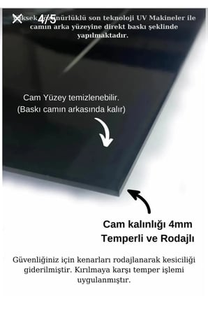 4MM TAMPERLİ UV BASKI KIRILIMAZ CAM TABLO EV OFİS DUVAR DEKOR HEDİYELİK TABLO Kurukafa Siyah Altın Gümüş Etnik Premium Marka deluxe rock metal dark duman