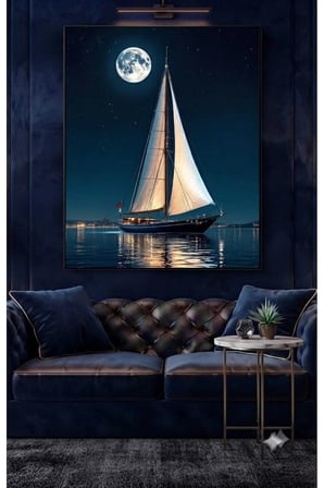 4MM TAMPERLİ UV BASKI KIRILIMAZ CAM TABLO EV OFİS DUVAR DEKOR HEDİYELİK TABLO Gemi Çapa Denizcilik Marina Yat Yelken Kaptan Lüx Canlı Sağlam