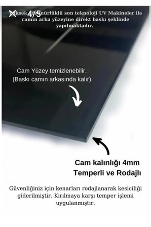 4MM TAMPERLİ UV BASKI KIRILIMAZ CAM TABLO EV OFİS DUVAR DEKOR HEDİYELİK TABLO Fatih Sultan Mehmet Osmanlı Ayasofya Miğfer 1453 Fsm marka dua lı balta ayet li yelek