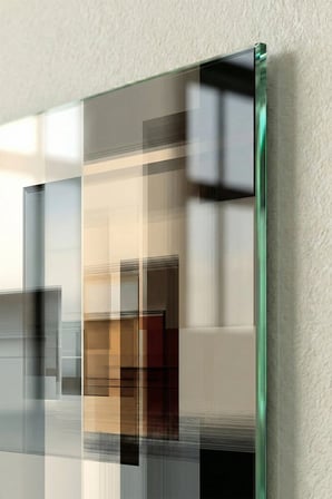 Kırılmaz Cam Tablo 5mm (Kalın) - Ev İşyeri Duvar Dekorasyonu - Soyut Tasarımlar (DİKEY) - Sanatsal Renkli Minimal Şık Yatak Odası Salon Antre Temperli UV Baskılı