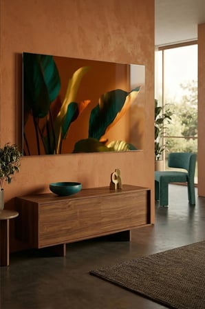 Kırılmaz Cam Tablo 5mm (Kalın) - Ev İşyeri Duvar Dekorasyonu - Soyut ÇİÇEK MODERN (YATAY) - Botanik Floral Sanatsal Zarif Salon Ofis Temperli UV Baskı Hediyelik Şık