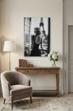 Kırılmaz Cam Tablo 5mm (Kalın) - Ev İşyeri Duvar Dekorasyonu - KADIN MODERN Tasarımlar (DİKEY) - Portre Feminen Sanatsal Zarif Ofis Salon Koridor Temperli UV Baskılı Hediyelik