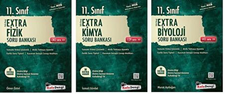 Kafadengi 11. Sınıf Fizik Kimya Biyoloji Extra Soru Bankası Seti 2023