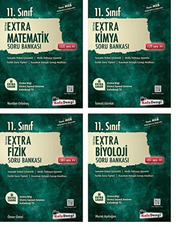Kafadengi 11. Sınıf Fizik Kimya Biyoloji Matematik Extra Soru Seti 2023
