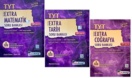 Kafadengi Tyt Matematik + Tarih + Coğrafya Extra Soru Seti 3 Kitap 2023