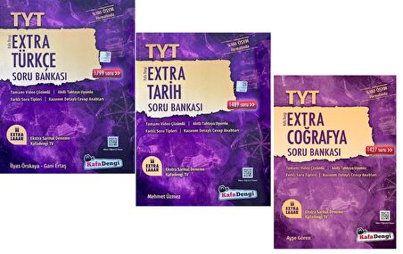 Kafadengi Tyt Türkçe + Tarih + Coğrafya Extra Soru Seti 3 Kitap 2023
